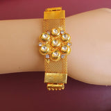 Gold Plated Kundan Chain Bracelet