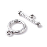 Tibetan Alloy Toggle Clasps Antique Silver 15x12x2mm