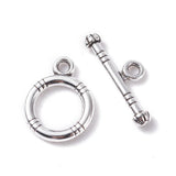 Tibetan Alloy Toggle Clasps Antique Silver 15x12x2mm