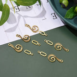 Tibetan Alloy Hook Clasps Antique Golden 26x13mm