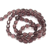 70+ Pcs, 8x6mm Purple Faceted Crystal Drop Beads