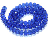 11x8mm Blue Glass Crystal Beads Rondelle