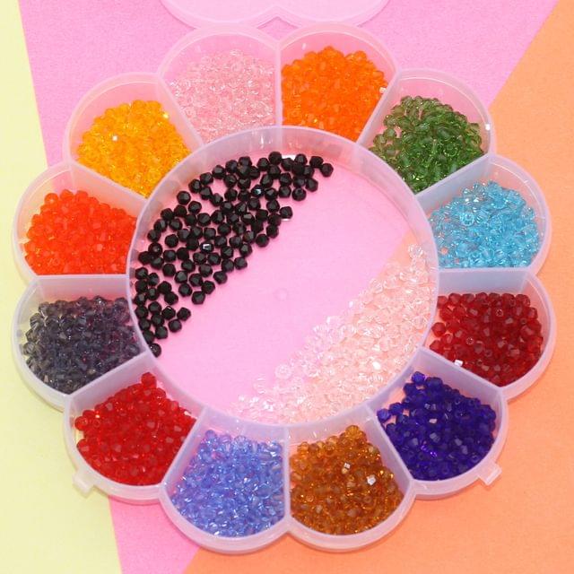  1300 Pieces Crystal Beads for Jewelry Making Crackle Glass Beads  Faceted Crystal Glass Beads Bicone Crystal Beads Loose Beads Sparkly Beads  for Bracelets Necklace Pendants Making Supplies : Arts, Crafts 