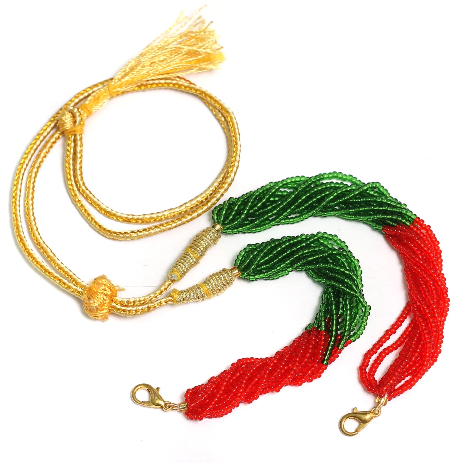 Dori - Tassel with Red Beads for Necklaces & Pendants - 1-DOR170 in 0.000  Grams