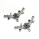 4 Pcs, 31x13mm German Silver Pendants