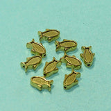 20 Pcs, 11x8mm German Silver Assorted Beads Golden