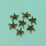 20 Pcs, 11mm German Silver Star Beads Golden