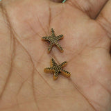 20 Pcs, 11mm German Silver Star Beads Golden