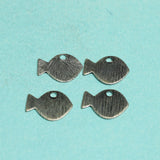 15x10mm German Silver Charms Fish