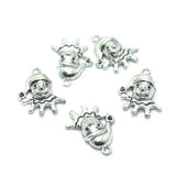 20 Pcs German Silver Charms, Size 21x14mm