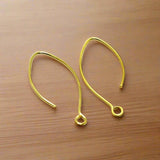 Brass Earring Hooks Golden