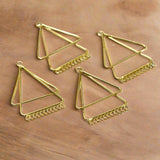 Brass Earrings Components 2 Inch