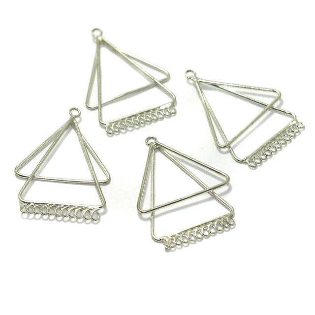 Large Navajo Sterling Silver Triangle Turquoise Dangle Earrings -  PuebloDirect.com