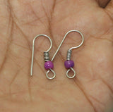 22mm Brass Silver Finish Earring Hooks