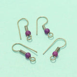 22mm Brass Silver Finish Earring Hooks