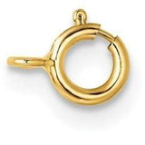 20 Pcs, 6mm Korean Golden Brass Spring Ring Clasps