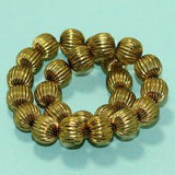 12mm Golden Finish Liner Round Beads