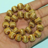 12mm Golden Finish Liner Round Beads