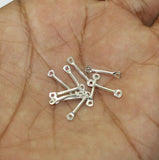 100 Pcs, 13x1mm Silver Brass Connecter