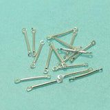 50 Pcs, 22x2mm Silver Brass Connecter