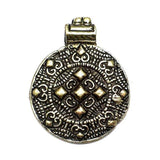 Antique Golden Metal Pendant 2.25x1.50 Inch