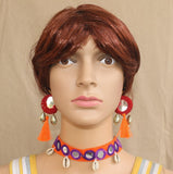 Multicolor Choker and Earrings Set