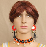 Multicolor Choker and Earrings Set