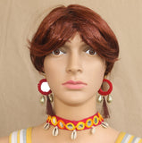 Multicolor Choker and Earrings Set