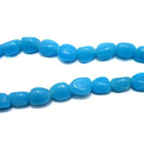 14X10mm  Fire Polish Tumble Beads Sky Blue