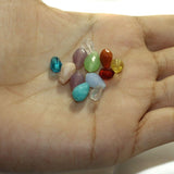 100 Pcs Glass Faceted Drop Beads Multicolor 10x6mm