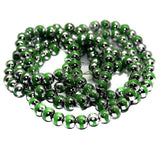 6 String Glass Round Beads Green 6mm