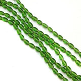 1 Strings Glass Oval Beads Green 12x8mm