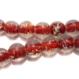 50 Pcs 12mm Radium Round Beads Red