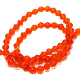 5 strings Glass RONDELLE Beads Orange 5MM