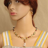 Colorful Beaded Necklace Set Multicolor