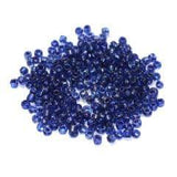 Silver Line Glass Seed Beads Blue 11/0