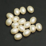 8X7mm Off White Pearl Coated Acrylic Beads