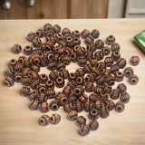 100 Gm Acrylic Wooden Finish Beads Brown 4 mm