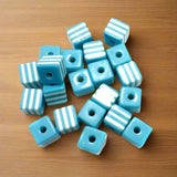 50 Acrylic Polymer Beads Cube 9 mm