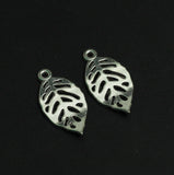 19x17mm Leaf German Silver Charms