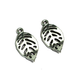 19x17mm Leaf German Silver Charms