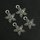 12mm Star Fish German Silver Charms