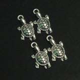 18x12mm Turtles German Silver Charms