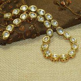 25 Pcs, 10x8mm Golden Meenakari Kundan Kadi Chain Golden