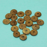 100 Pcs,4x15mm Disc Wooden Beads Natural